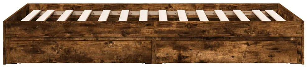 Lova Lovos rėmas su saugojimu su stalčių Dūminio ąžuolo 80 x 200 cm