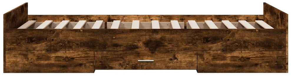 Lova Lovos rėmas su saugojimu su stalčių Dūminio ąžuolo 80 x 200 cm