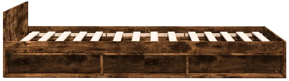 Lova Lovos rėmas su saugojimu su stalčių Dūminio ąžuolo 80 x 200 cm