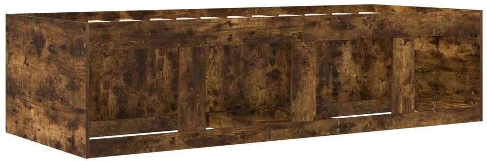Lova Lovos rėmas su saugojimu su stalčių Dūminio ąžuolo 80 x 200 cm