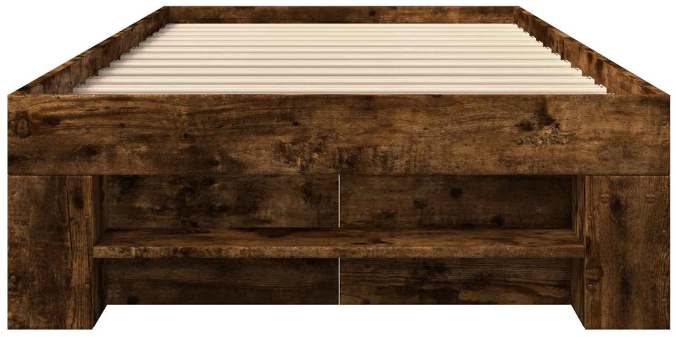 Lova Lovos rėmas su saugojimu su stalčių Dūminio ąžuolo 80 x 200 cm