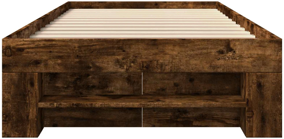 Lova Lovos rėmas su saugojimu su stalčių Dūminio ąžuolo 80 x 200 cm