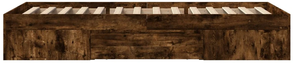 Lova Lovos rėmas su saugojimu su stalčių Dūminio ąžuolo 80 x 200 cm