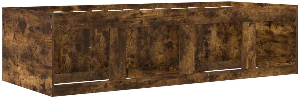 Lova Lovos rėmas su saugojimu su stalčių Dūminio ąžuolo 80 x 200 cm