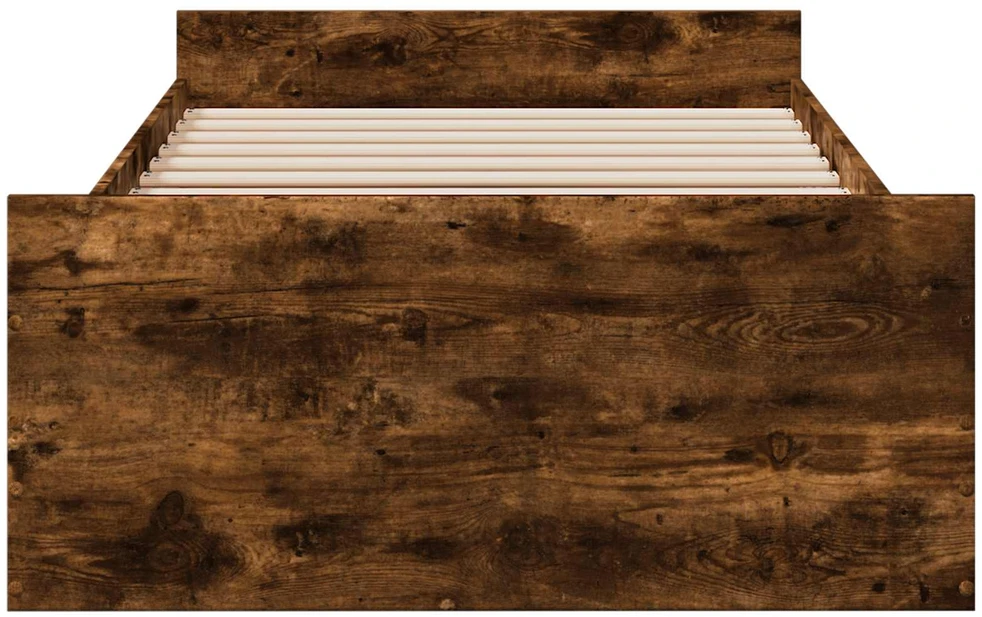 Lova Lovos rėmas su saugojimu su stalčių Dūminio ąžuolo 80 x 200 cm