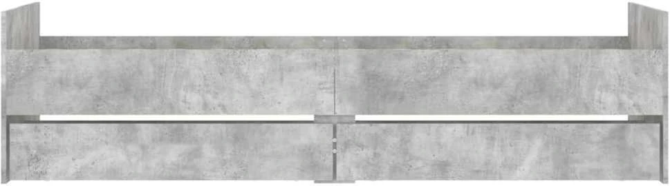 Lovos rėmas su stalčiais, betono pilkos spalvos, 90x200cm