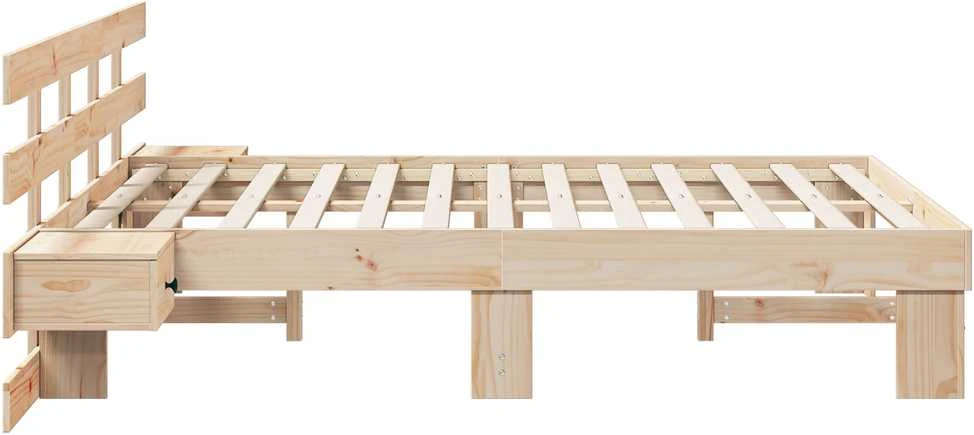 Lova Lovos rėmas Ruda 135 x 190 cm Kietos pušies mediena
