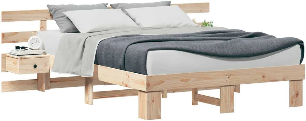 Lovos rėmas Ruda 150 x 200 cm Kietos pušies mediena