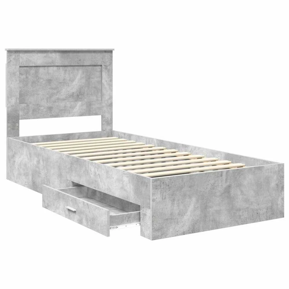 Lova Lovos rėmas Betono pilka 100 x 200 cm Apdirbta mediena