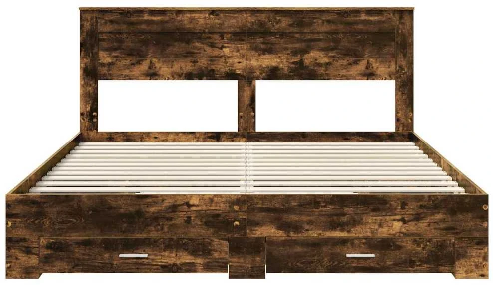 Lovos rėmas Rūkyta ąžuolas 200 x 200 cm Apdirbta mediena