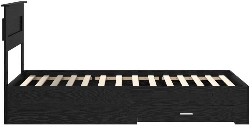 Lova Lovos rėmas Juodas ąžuolas 100 x 200 cm Apdirbta mediena