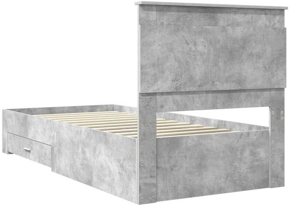 Lova Lovos rėmas Betono pilka 100 x 200 cm Apdirbta mediena