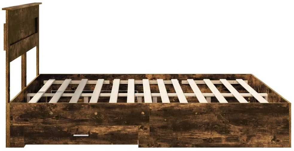Lovos rėmas Rūkyta ąžuolas 200 x 200 cm Apdirbta mediena