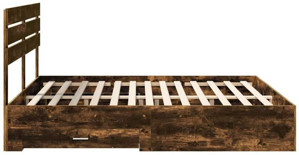 Lovos rėmas Rūkyta ąžuolas 200 x 200 cm Apdirbta mediena