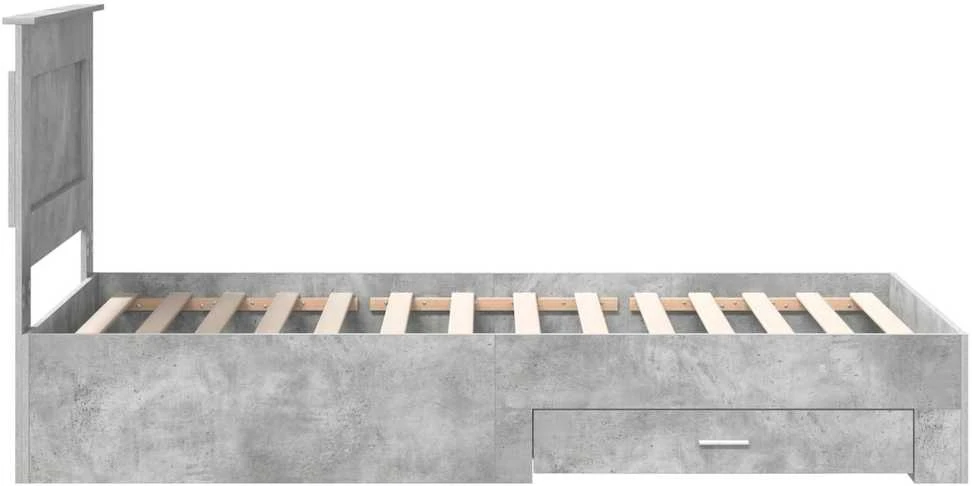 Lova Lovos rėmas Betono pilka 100 x 200 cm Apdirbta mediena