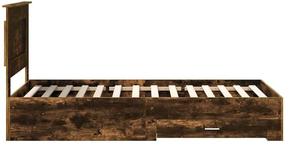 Lova Lovos rėmas Rūkyta ąžuolas 90 x 200 cm Apdirbta mediena
