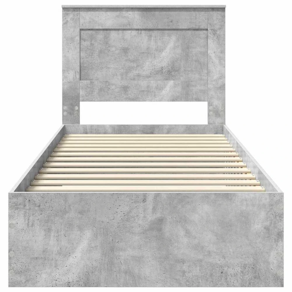 Lova Lovos rėmas Betono pilka 100 x 200 cm Apdirbta mediena