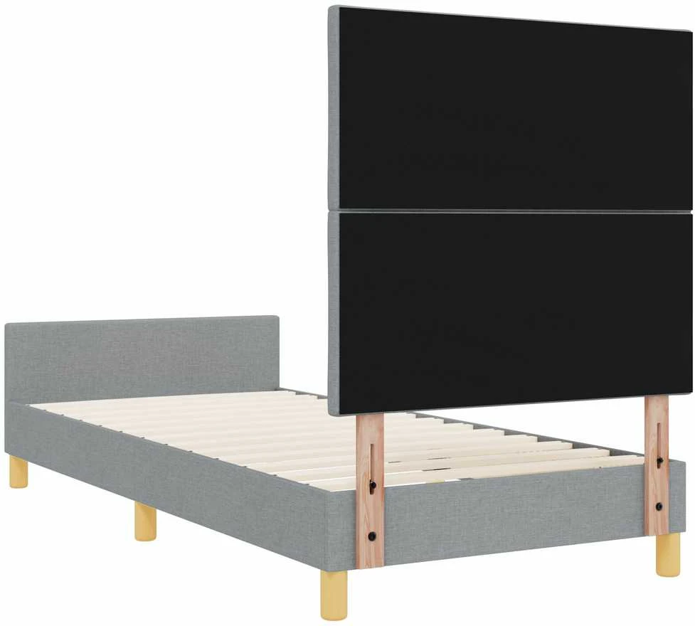 Lova Lovos rėmas su galvūgalio Šviesiai pilka 100 x 200 cm audinys