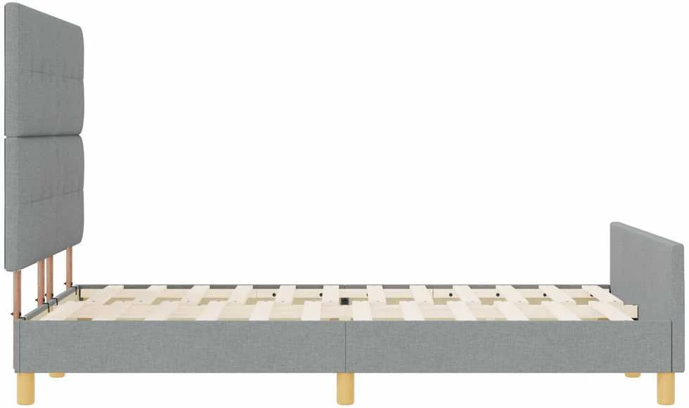 Lovos rėmas su galvūgalio Šviesiai pilka 140 x 190 cm audinys
