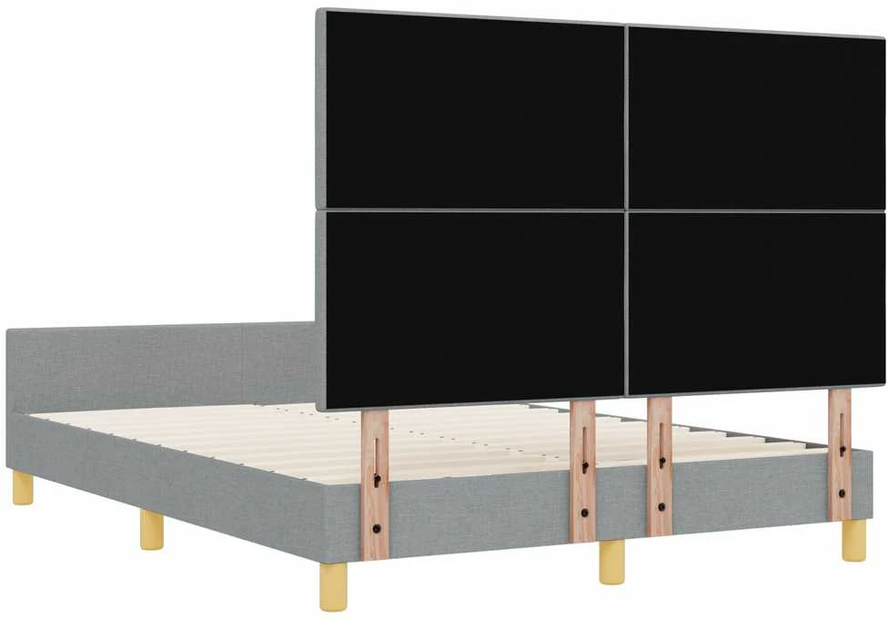 Lovos rėmas su galvūgalio Šviesiai pilka 140 x 190 cm audinys