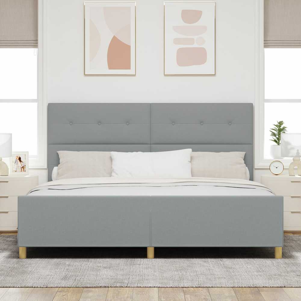 Lovos rėmas su galvūgalio Šviesiai pilka 200 x 200 cm audinys