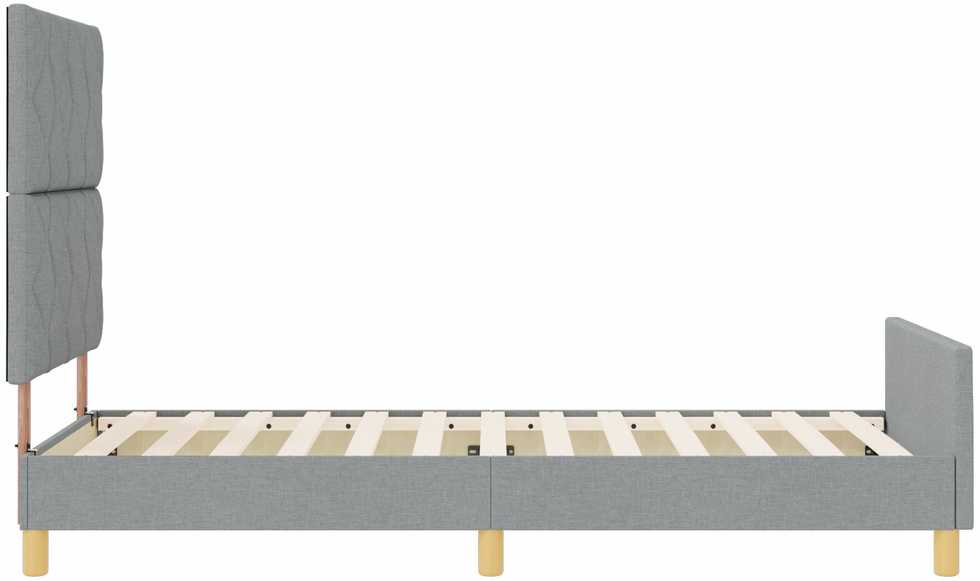 Lova Lovos rėmas su galvūgalio Šviesiai pilka 90 x 200 cm audinys