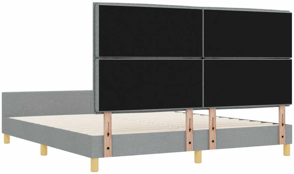 Lovos rėmas su galvūgalio Šviesiai pilka 180 x 200 cm audinys