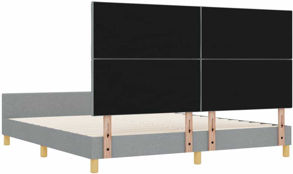 Lovos rėmas su galvūgalio Šviesiai pilka 180 x 200 cm audinys