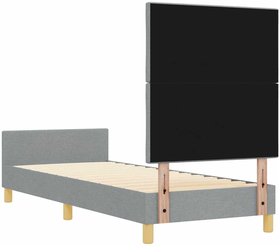 Lova Lovos rėmas su galvūgalio Šviesiai pilka 80 x 200 cm audinys