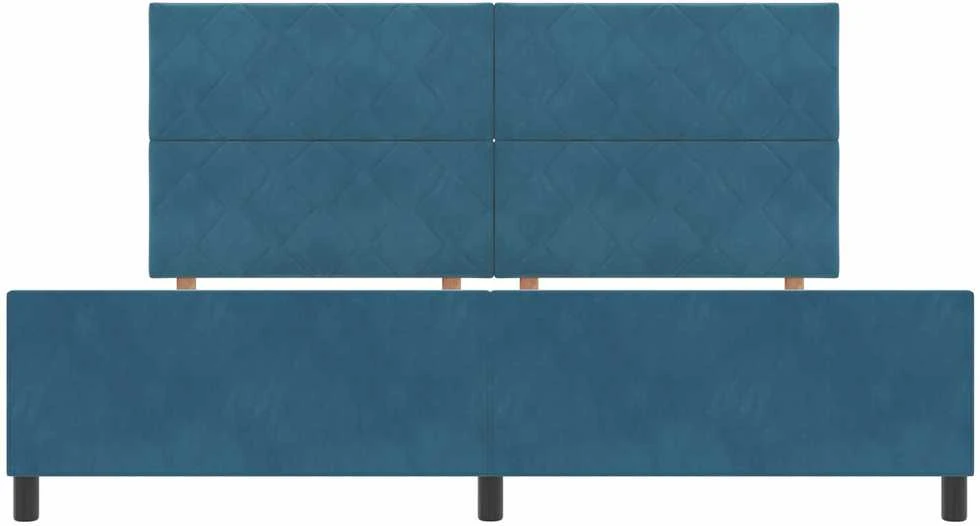 Kiemas lova su galvūgalio Tamsiai mėlyna 200 x 200 cm Aksomas