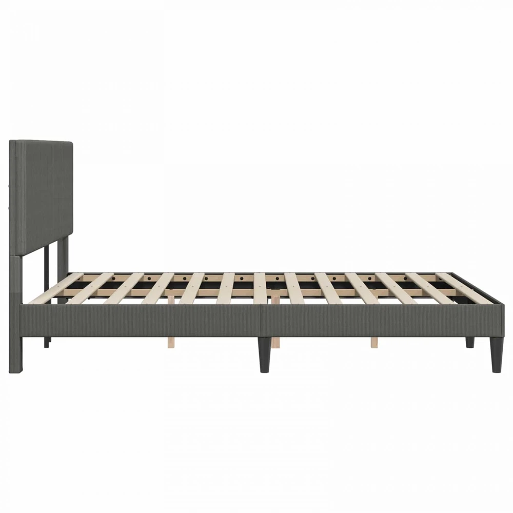 Lova Lovos rėmas Tamsiai pilka 120 x 200 cm Kordūrinis audinys