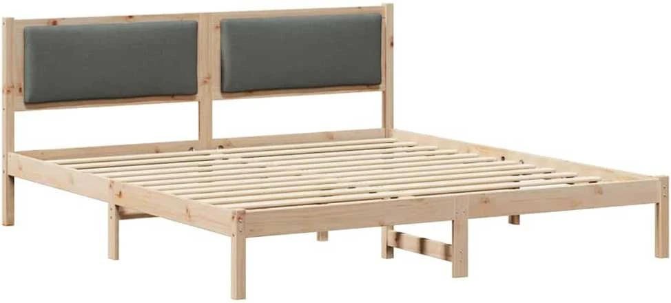 Lovos rėmas Tamsiai pilka 200 x 200 cm Kietos pušies mediena