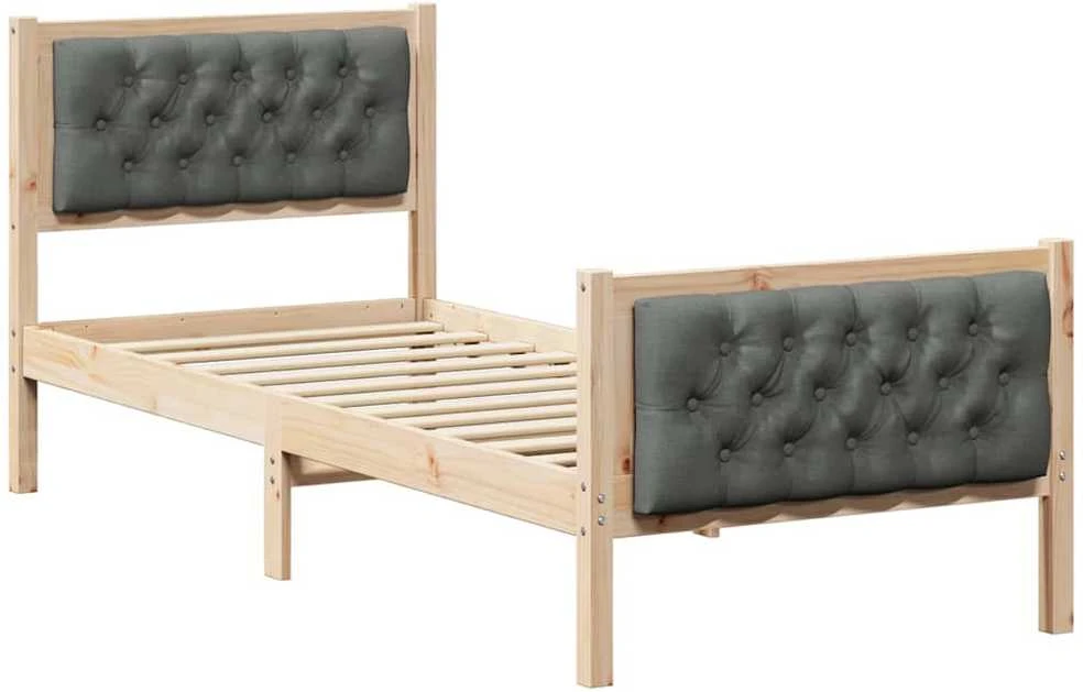 Lova Lovos rėmas Tamsiai pilka 80 x 200 cm Kietos pušies mediena