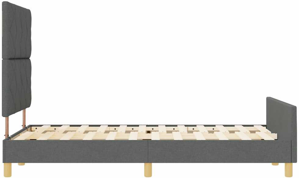 Lova Lovos rėmas su galvūgalio Tamsiai pilka 120 x 200 cm audinys