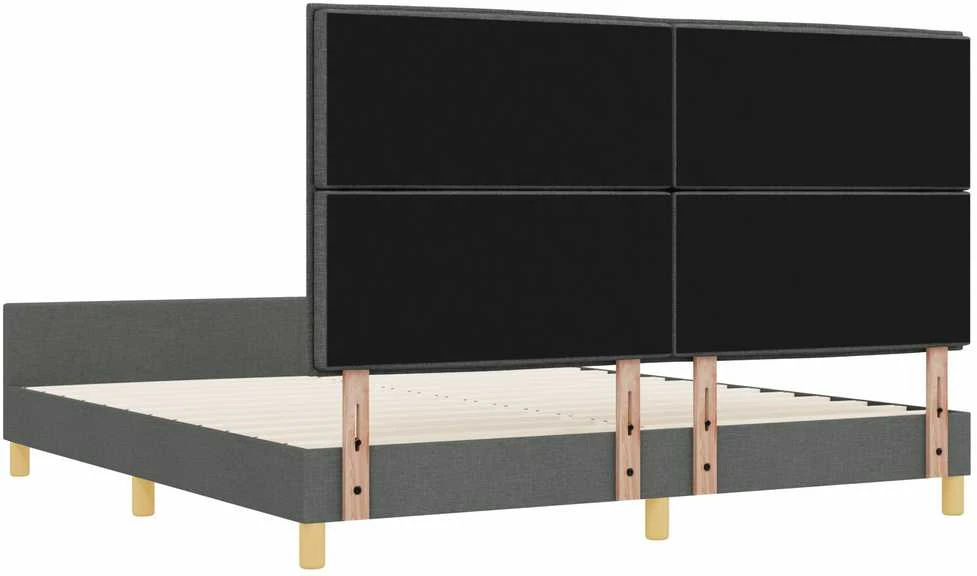 Lovos rėmas su galvūgalio Tamsiai pilka 180 x 200 cm audinys