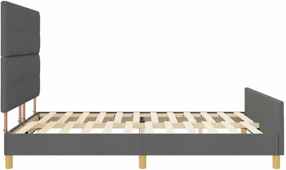 Lovos rėmas su galvūgalio Tamsiai pilka 180 x 200 cm audinys