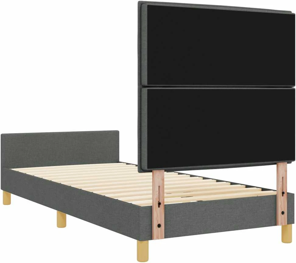 Lova Lovos rėmas su galvūgalio Tamsiai pilka 90 x 190 cm audinys