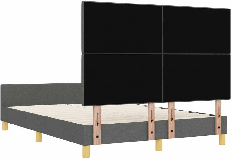 Lovos rėmas su galvūgalio Tamsiai pilka 140 x 200 cm audinys