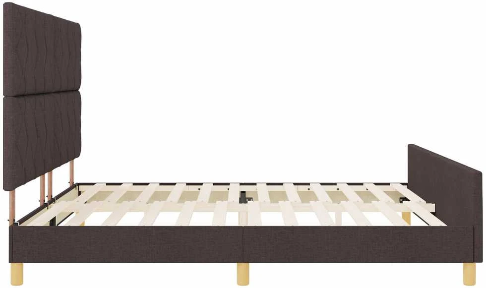 Lovos rėmas su galvūgalio Tamsiai ruda 200 x 200 cm audinys