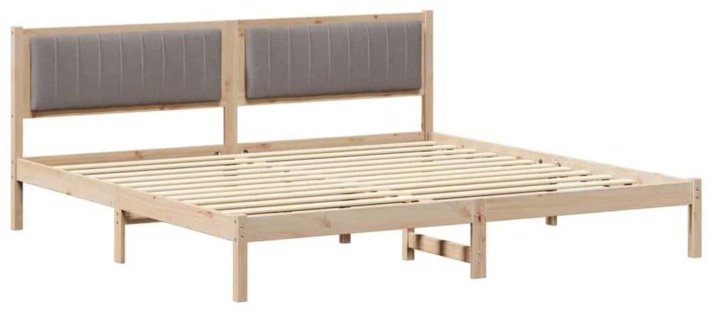 Lovos rėmas Taupe 200 x 200 cm Kietos pušies mediena