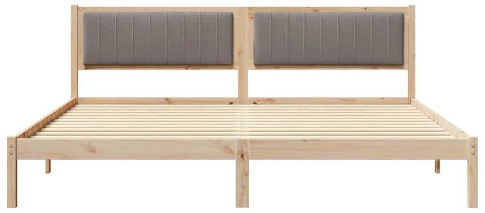 Lovos rėmas Taupe 200 x 200 cm Kietos pušies mediena