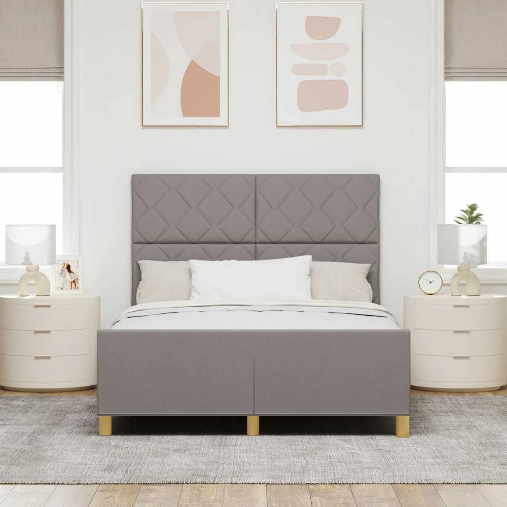 Lovos rėmas su galvūgalio Tortora 160 x 200 cm audinys