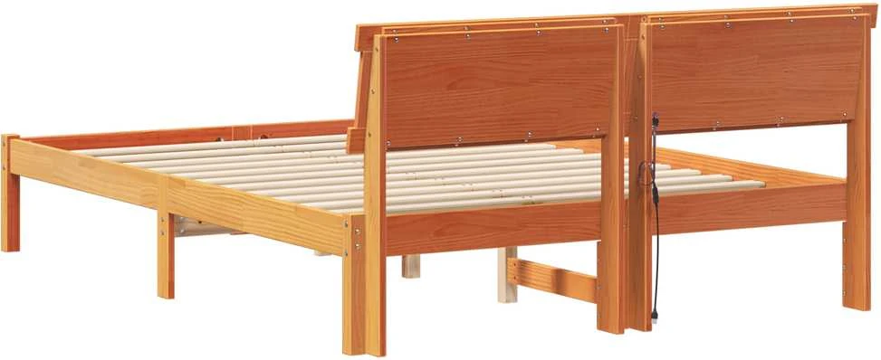 Lova Lovos rėmas Vaško ruda 135 x 190 cm Kietos pušies mediena
