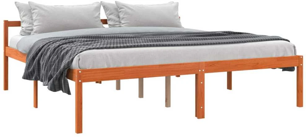 Lovos rėmas Vaško ruda 200 x 200 cm Kietos pušies mediena