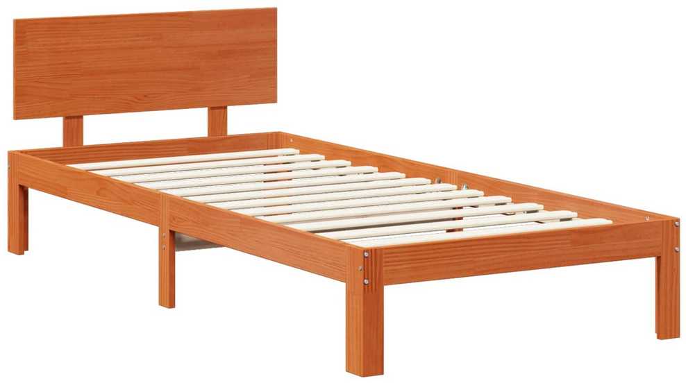 Lova Lovos rėmas Vaško ruda 70 x 190 cm Kietas pušies medis