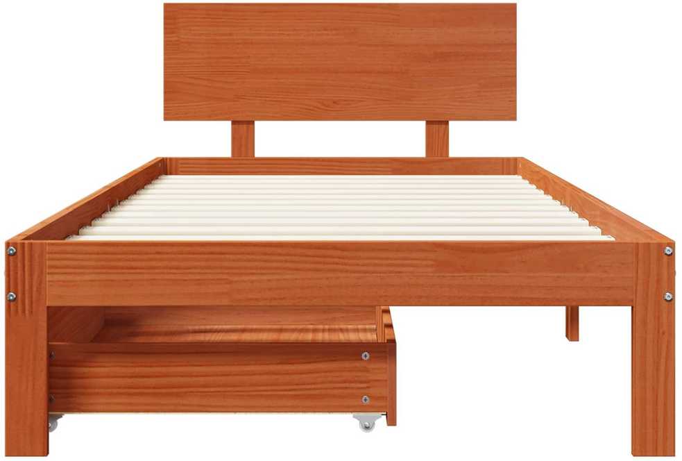 Lova Lovos rėmas Vaško ruda 70 x 190 cm Kietas pušies medis