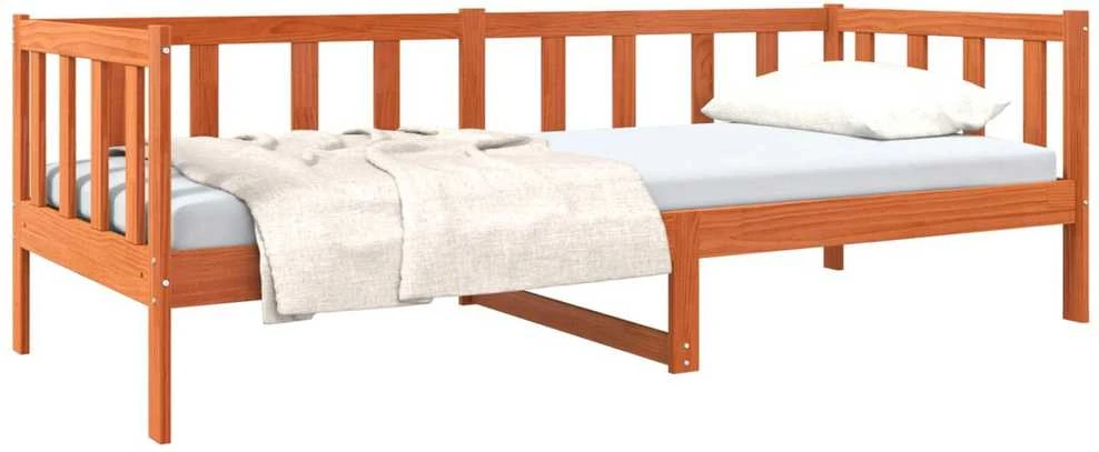Lova Lovos rėmas Vaško ruda 90 x 190 cm Kietos pušies mediena