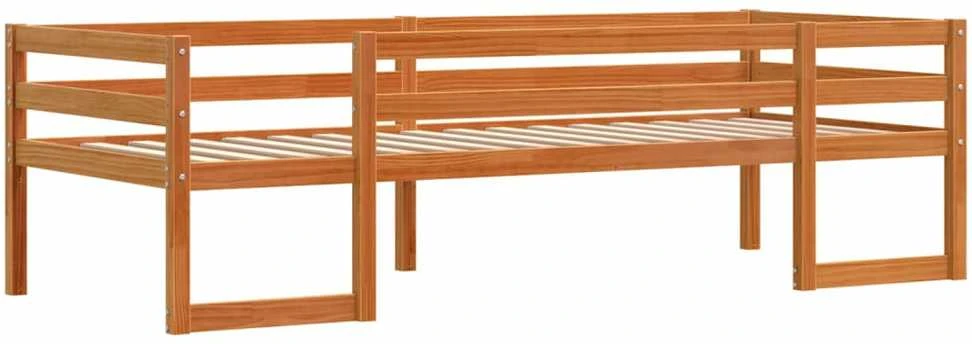 Lovos rėmas, vaško rudas, 75x190cm, pušies medienos masyvas