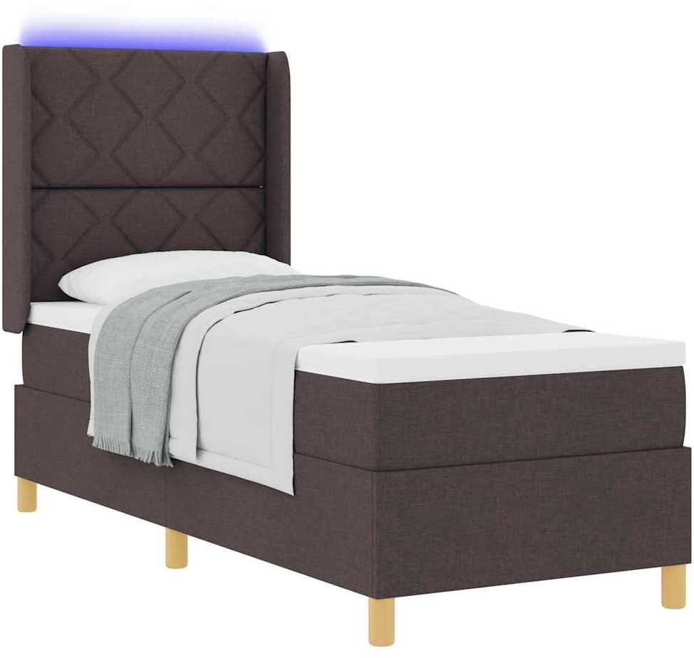 Kiemas lova su LED juostelėmis Ruda 80 x 200 cm audinys