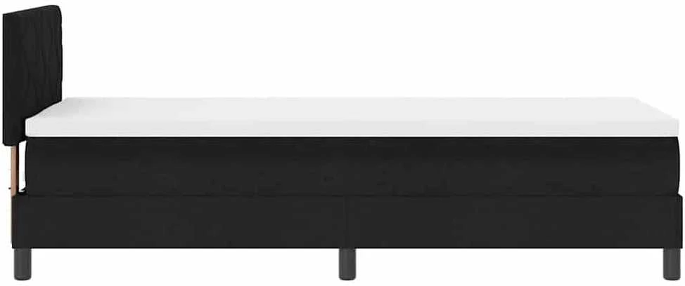 Kiemas lova su LED juostelėmis Juoda 80 x 200 cm audinys